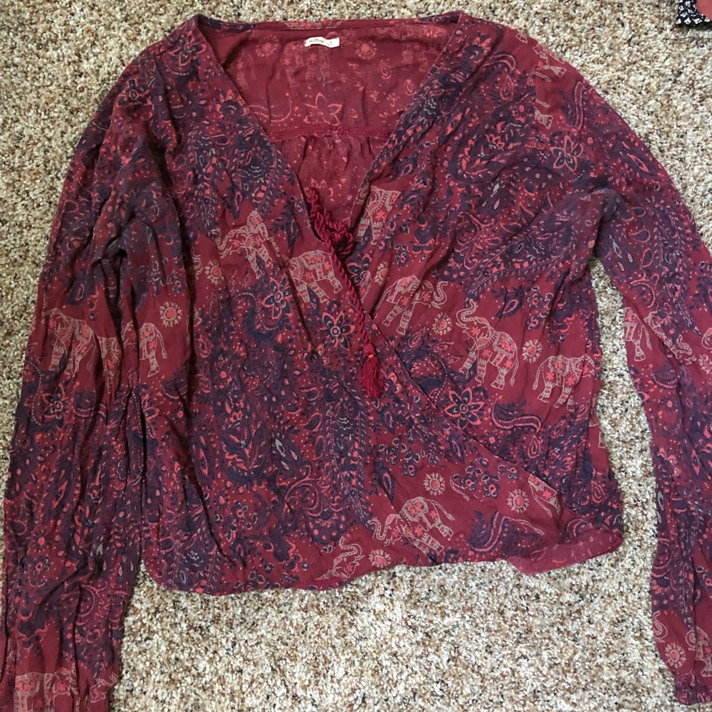 Hollister wrap shirt